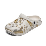 trwt Shop Men's Croc Summer Sports Sandals - Non-Slip Anti-odor Large Size Baotou Casual Sandals (Malaysia)