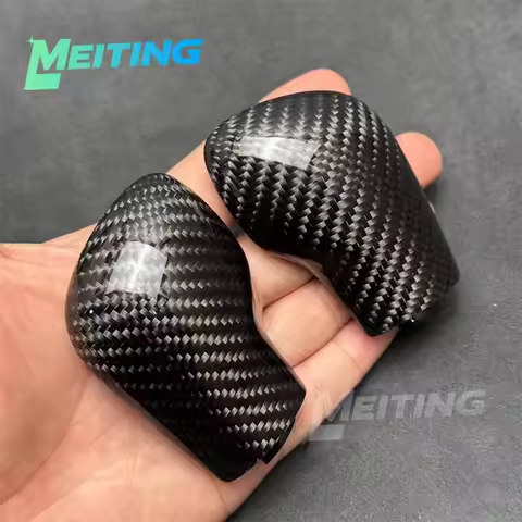 Upgrade Black Knight style carbon fiber material shift handball DSG Emblem for VW Golf 6 7 R GTI Pas