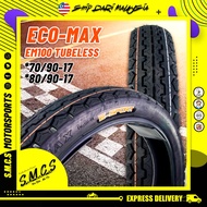 ECOMAX EM100 Tubeless Tyre 70/90-17 80/90-17 Dunlop Maxxis TT100 FKR TT9 Motorcycle Tayar