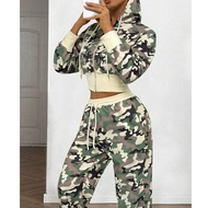 AiTyi Women's Plus Size 2-Piece Camouflage Outfit, Fashionable, Sexy, Comfortable For Daily Wear, Ba