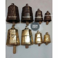 Brass Hexagonal Cow Bell Klontong Cow Pendulum Buffalo Goat Fence Bell