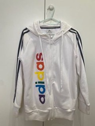 Adidas 白底彩虹logo外套