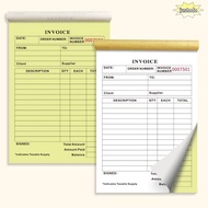 JUSTO Invoice Receipt Book, Tear- 2-Part Forms Duplicate Invoice Book, Compact Signature Line Compac