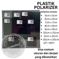 polaris lcd speedometer jam kalkulator plastik polaroid polarizer - 6x6cm