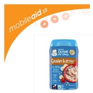 【mobileaid】【Gerber】Cereal for Baby, Grain & Grow, Oatmeal Banana Strawberry (Pack of 6)【From 8+ mont