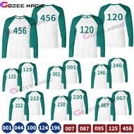 Squid Game Long Sleeve T-shirt Season 3 222 120 456 001 230 Figure Cosplay Costume Top Halloween Par