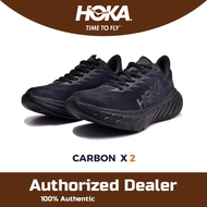 【100% Original】Hoka One One Carbon X2 Triple Black Summer Mesh breathable Running Shoes for men and 