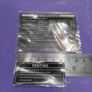 Warning Stickers Warning Stickers HONDA Original 1 set