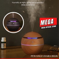 130ml Wood Grain Air Humidifier With Essential Oil Diffuser Aromaterapi Wangian Wap Asap Pewangi Bil