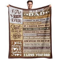 BAOERN Fathers Day Blanket Gifts for Dads - Gifts for Dads from Daughter Son - Dad Birthday Gift - C