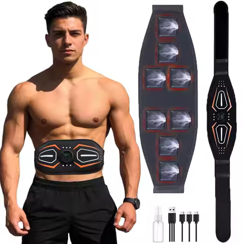 Smart Muscle Toner Abdominal Toning Belt Ab Trainer EMS Muscle Stimulator Recharge Weight Loss Massa
