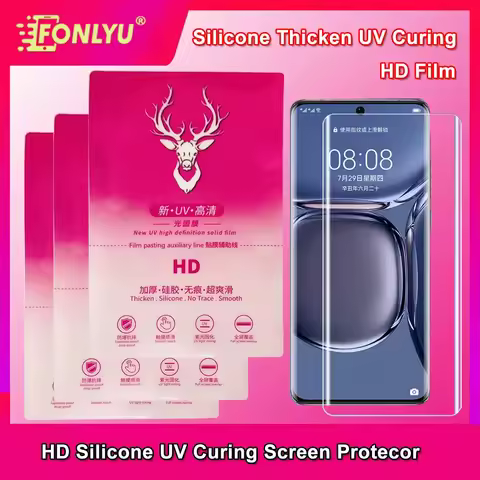 FONLYU Silicone HD Soft UV Curing Hydrogel Film Screen Guard Glass Protector For TPU Hydrogel Screen