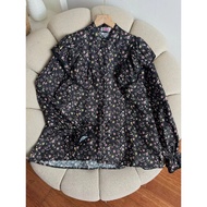 Tq88indonesia Trendy Floral BLOUSE ZOLA RUFFLE BLOUSE Floral Motif