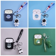 For TOZO T6 T10 T12 NC9  Case Cartoon Dinosaur / Panda Silicone Wireless Earphones Protect Cover wit