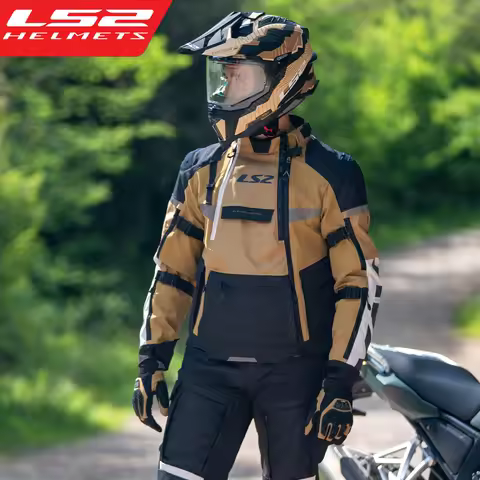 LS2 Original Motorcycle Jacket LS2 X-MASTER Motocross Jacket Pants Winter Warm Waterproof Removable 
