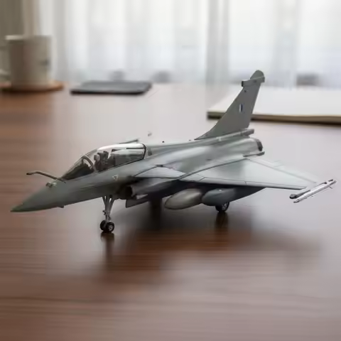 1:72 Scale Rafale B Model Pre-Assembled Diecast Fighter Jet Two-Seater Jet Model Display Stand Inclu
