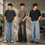 🔥Local shipping/COD S- 3XL Men Harem Jeans Baggy Jeans cargo pants American Vintage wide leg jeans m