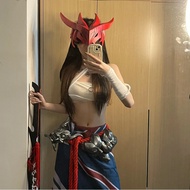 Halloween Game League of Legends cos Yong En Mask Face Mask Dress Up Party Resin Headgear tt26.7.30