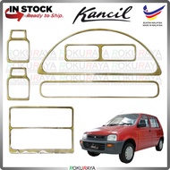 [GOLD] Perodua Kancil Petak Square Dashboard Panel Radio Kit Sticker Epoxy Cover Garnish Trim Car Ac