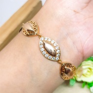 Latest Xuping Fashion Dubai Plain Gold Motif Bracelet 18k Gold Plated Jewelry Dubai India Chain Brac