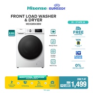 [FREE Installation] Hisense 2 in 1 Front Load Washing Machine &amp; Dryer (8.5/6kg-10.5/7kg) Silver WD3Q8543BW / WD3Q1043BT