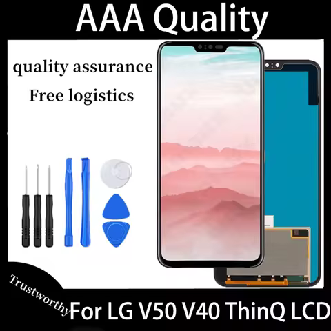 For V40 V50 LCD AMOLED For LG V40 ThinQ LCD Display With Frame Touch Screen Digitizer For LG V50 Thi