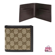 (CHECK STOCK FIRST)BRAND NEW AUTHENTIC INSTOCK GUCCI CANVAS BI-FOLD WALLET MEN WALLET 260987 BROWN SIGNATURE