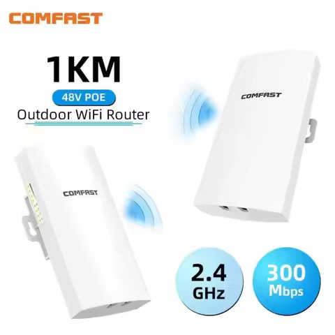COMFAST 300M Outdoor Wireless WIFI repeater AP Bridge CPE 2.4G 1KM long range extender access point 