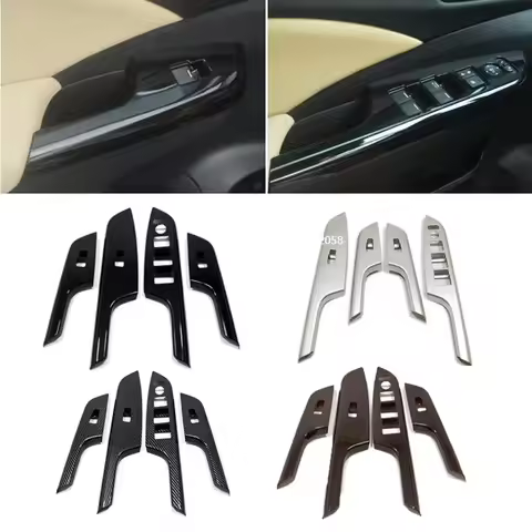 LHD RHD For Honda CRV CR-V 2012-2016 ABS carbonfiber window rise switch cover glass control panle co