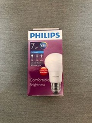 全新100% new 飛利浦 philips LED 燈泡 E27 7W 冷日光 600 lumen