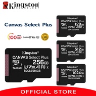 Kingston Canvas Select Plus SD Card 128GB/256GB/512GB/1TB MicroSDXC MicroSD Card W/ A1 Performance C