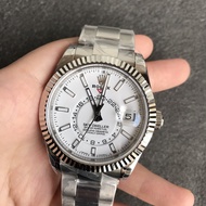 HIGHEST SWISS GRADE SKY_DWELLER_WHITE_DIAL_STAINLESS_STEEL