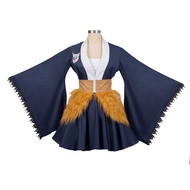 [Cosplay] Mouth Flat Inosuke Women's Maid Skirt - Perfect for Halloween & Comic Shows