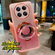 Casing for Honor X9C Smart 4G 5G 2024 Transparent With Ring Holder cover For X9CSmart HonorX9C Honor
