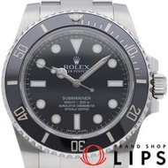 二手勞力士潛航者型腕錶，鏡面錶扣，型號 114060，附錶盒和保固卡，不鏽鋼男士腕錶，黑色，拋光，狀況極佳。