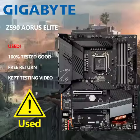 GIGABYTE Z590 AORUS ELITE LGA 1200 With Intel Z590 ATX Motherboard with Triple M.2, PCIe 4.0, USB 3.