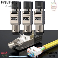 PREVALENT RJ45 Cat8 Cat7 Cat6A Connectors, 40G LAN Cable 2000MHz RJ45 Metal Tool, Ethernet Terminati
