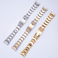 Solid Stainless Steel Watch Chain Suitable for Rolex Submariner Green Water Ghost Black Water Ghost Watch Strap Stainless Steel Strap 20mm 21mm Foldable Buckle Metal Buckle Compatible with Rolex Strap Fashion Casual Breathable