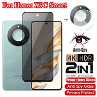 2in1 Private Tempered Glass For Honor X9C Smart 2024 Anti-Spy Screen Protector 9H Full Cover Anti Pe