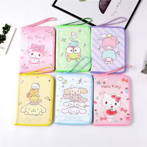 Cute Cartoon Sanrioed Kuromi My Melody Cinnamoroll Hellokitty Pochacco ID Bag Passport Bag Card Bag 