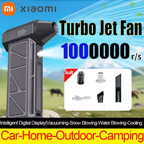 Xiaomi Electric Turbo Jet Fan 1000000 RPM Brushless Motor 8000mah Turbo Violent Fan USB Rechargeable