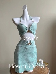 Forest Story High-Quality Bikini Set Three-Piece Separate Beach Vacation Swimsuit Triangle Bikini wi