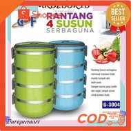 GSF MULTIPURPOSE STACKING BOX GSF 4-TIER STAINLESS STACKING BOX/ GSF 3304 MTA LUNCH BOX/