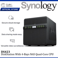 SYNOLOGY DS423 NAS DISKSTATION 4-BAYS NAS QUAD CORE PROCESSOR / DATA BACKUP HOME CLOUD  STORAGE