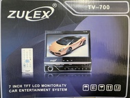 จอทีวี ติดรถยนต์ จอป็อบอัพ เครื่องเล่น 1 DIN จอสไลค์ ZULEX TV-700 7"