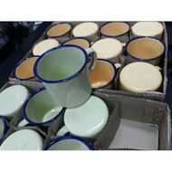 1 pics of old-fashioned 7cm enamel cups made of iron