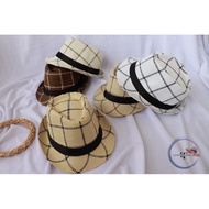 LUFFYSTORE - Adult fedora hat with striped pattern Fedora striped pattern Men's fedora hat with patt