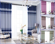 Turkey Abstract Texture Hotel Curtain Langsir, Hook &amp; Ring , 90% Blackout for Sliding Door &amp; Window Bedroom, Living Room