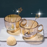 Combo of 3 premium amber glass cups 440ml