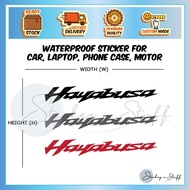 Suzuki Hayabusa Wording Sticker Reflective Motor Motogp Motorsport Superbike Stiker Pantulan Waterpr